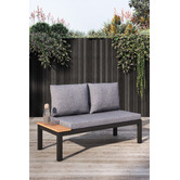 Temple &amp; Webster 4 Seater Black Maui Outdoor Modular Lounge Set
