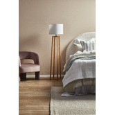 Temple &amp; Webster Shalby Rubberwood Floor Lamp