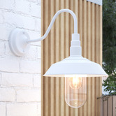 Temple &amp; Webster Melrose Gooseneck Outdoor Wall Light