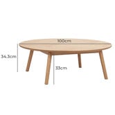 Temple &amp; Webster Dion Round Herringbone Coffee Table