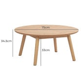 Temple &amp; Webster Dion Round Herringbone Coffee Table