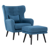 Temple & Webster 2 Piece Hanover Upholstered Armchair & Footstool Set