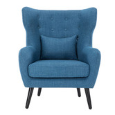 Temple &amp; Webster 2 Piece Hanover Upholstered Armchair &amp; Footstool Set