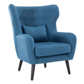 Temple &amp; Webster 2 Piece Hanover Upholstered Armchair &amp; Footstool Set