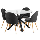 Temple &amp; Webster Charlie Glass Dining Table