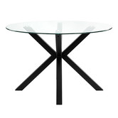 Temple &amp; Webster Charlie Glass Dining Table
