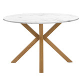 Temple &amp; Webster Charlie Faux Marble Dining Table