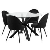 Temple &amp; Webster Charlie Glass Dining Table