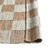 Temple &amp; Webster Brooklyn Check Hand-Woven Jute Rug