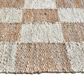 Temple &amp; Webster Brooklyn Check Hand-Woven Jute Rug