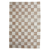 Temple &amp; Webster Brooklyn Check Hand-Woven Jute Rug