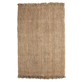 Temple &amp; Webster Natural Montie Fringe Hand-Woven Jute Rug