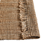 Temple &amp; Webster Natural Montie Fringe Hand-Woven Jute Rug