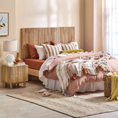 Temple &amp; Webster 3 Piece Anika Bedhead &amp; Bedside Table Set