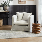 Temple &amp; Webster Montauk Upholstered Slipcover Armchair