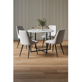 Temple &amp; Webster Brahms Chenille Dining Chairs