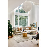 Temple &amp; Webster Natural Bellamy 3 Seater Sofa with Chaise