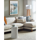 Temple &amp; Webster White Anika Marble Side Table
