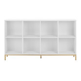 Temple &amp; Webster White &amp; Gold Marlene Bookcase