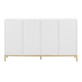 Temple &amp; Webster White &amp; Gold Marlene Bookcase