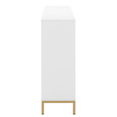 Temple &amp; Webster White &amp; Gold Marlene Bookcase