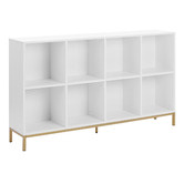 Temple &amp; Webster White &amp; Gold Marlene Bookcase