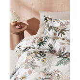 Temple &amp; Webster Vanilla Lulani Cotton Sateen Quilt Cover Set