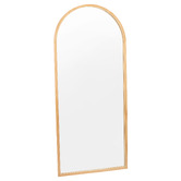 Temple &amp; Webster Natural Timber Arched Full Length Mirror