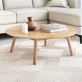 Temple &amp; Webster Dion Round Herringbone Coffee Table