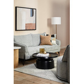 Temple &amp; Webster Gilt Brushed Brass &amp; Jute Floor Lamp