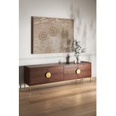 Temple &amp; Webster 180cm Priya Mango Wood Entertainment Unit