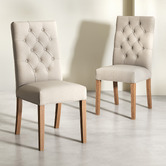 Temple &amp; Webster Windsor Linen Upholstered Dining Chairs