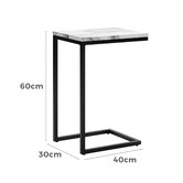 Temple &amp; Webster Boras Faux Marble Side Table