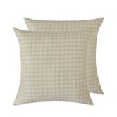 Temple &amp; Webster Gingham Washed Cotton European Pillowcases
