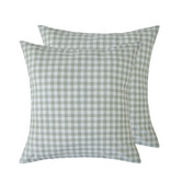 Temple &amp; Webster Gingham Washed Cotton European Pillowcases