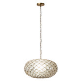 Temple &amp; Webster Scale Capiz Shell 26cm Tall Pendant Light