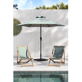 Temple &amp; Webster 2.7m Striped Brighton Market Umbrella