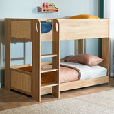 Temple &amp; Webster Natural Hamilton Rattan Single Bunk Bed