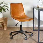 Temple &amp; Webster Camel Phoenix Vintage-Style Office Chair