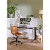 Temple &amp; Webster Camel Phoenix Vintage-Style Office Chair
