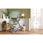 Temple &amp; Webster Dwight Corner Desk &amp; Elite Ergonomic Office Chair Set