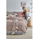 Temple &amp; Webster Gingham Washed Cotton Sheet Set