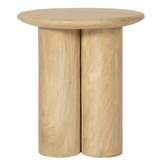 Temple &amp; Webster Clover Round Mango Wood Coffee &amp; Side Table Set
