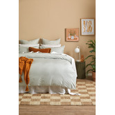 Temple &amp; Webster Gingham Washed Cotton European Pillowcases