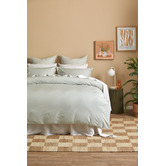 Temple &amp; Webster Gingham Washed Cotton European Pillowcases