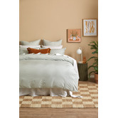 Temple &amp; Webster Gingham Washed Cotton European Pillowcases