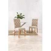 Temple &amp; Webster Windsor Linen Upholstered Dining Chairs