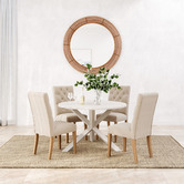 Temple &amp; Webster Windsor Linen Upholstered Dining Chairs