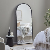 Temple &amp; Webster Metal Arched Full Length Mirror