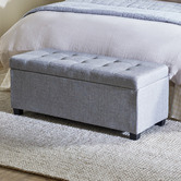 Temple &amp; Webster Emily Upholstered 100cm Storage Ottoman